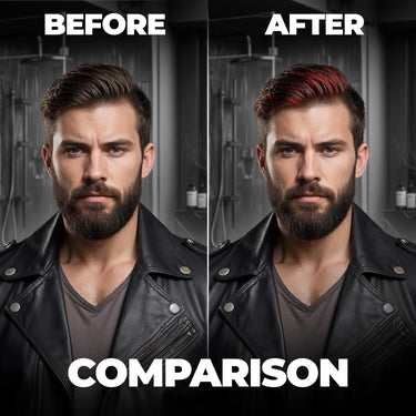 Beardo Dye Hard Temporary Hair Color - Metallic Red, 25g | Temporary 1-Day 1-Wash|DIY Instant Hair Color Makeup for Men| No Bleach | No Ammonia | No Damage